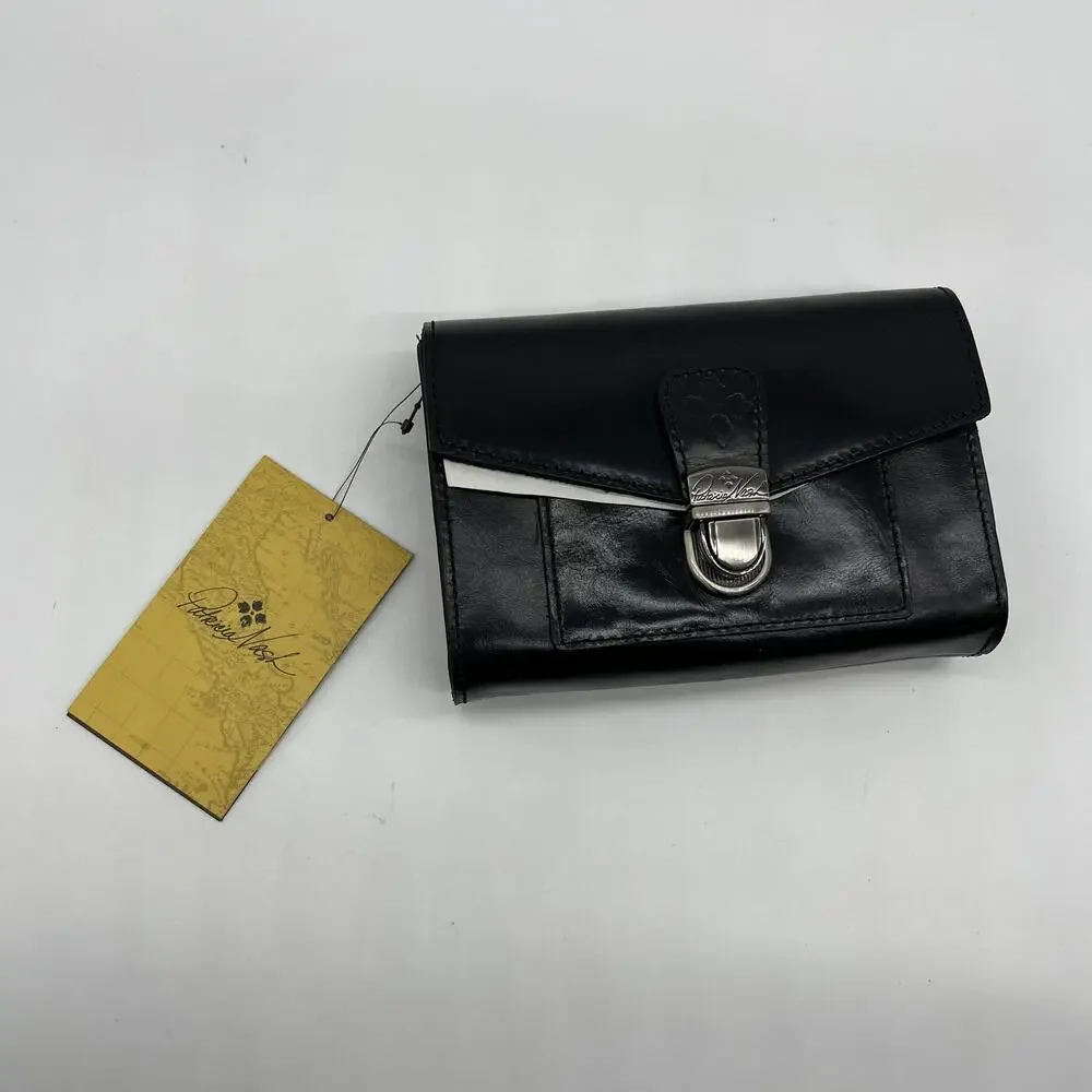 Patricia Nash Leather Bishop Belt Bag with Chain Strap Black